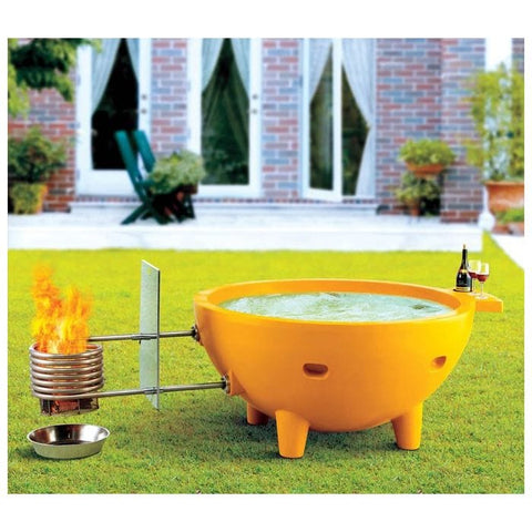 Image of ALFI brand FireHotTub The Round Fire Burning Portable Outdoor Hot Bath Tub
