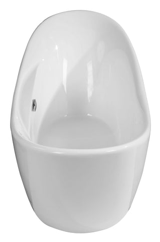Image of ALFI brand AB8803 68 Inch White Oval Acrylic Free Standing Soaking Bathtub