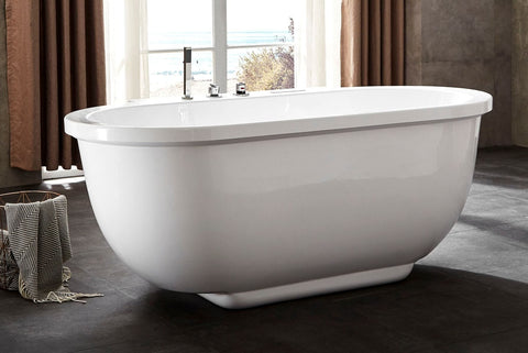 Image of EAGO AM128ETL 6 ft Acrylic White Whirlpool Bathtub With Fixtures