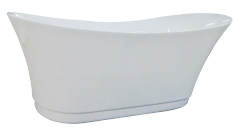 Image of EAGO AM2140 68" White Free Standing Oval Air Bubble Bathtub