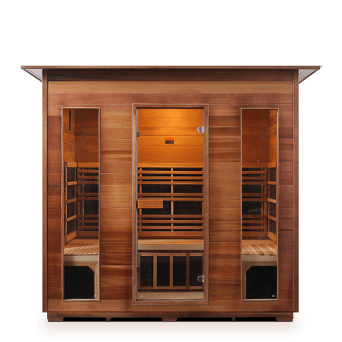 Image of Enlighten Rustic 5 Person Outdoor/Indoor Infrared Sauna