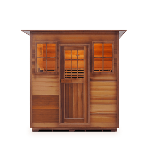 Enlighten Sapphire - 4 Person Indoor/Outdoor Hybrid Sauna