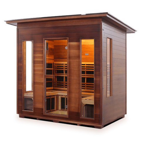 Image of Enlighten Rustic 5 Person Outdoor/Indoor Infrared Sauna