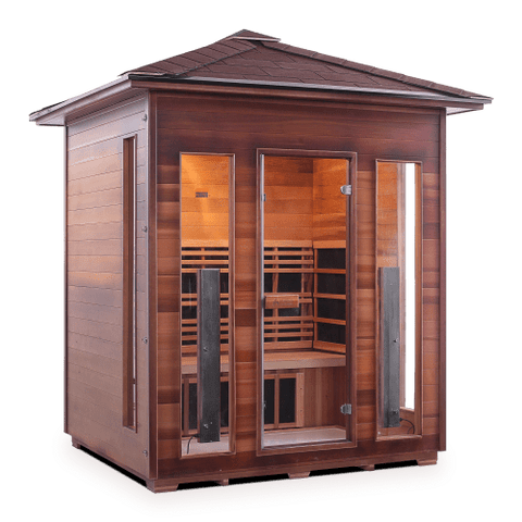 Enlighten Diamond - 4 Person Indoor/Outdoor Hybrid Sauna