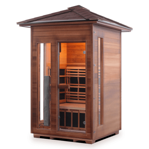 Enlighten Rustic 2 Person Outdoor/Indoor Infrared Sauna