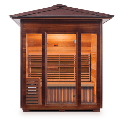 Image of Enlighten SunRise - 4 Person Indoor/Outdoor Traditional Sauna