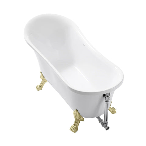 Image of Swiss Madison Caché Single Slipper, Clawfoot Soaking Acrylic Bathtub