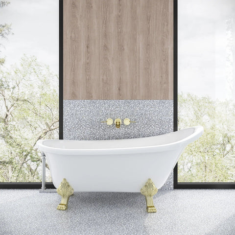 Image of Swiss Madison Caché Single Slipper, Clawfoot Soaking Acrylic Bathtub