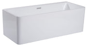 ALFI brand AB8858 59 Inch White Rectangular Acrylic Free Standing Soaking Bathtub