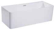 ALFI brand AB8859 67 Inch White Rectangular Acrylic Free Standing Soaking Bathtub