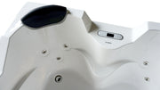 EAGO AM113ETL-L 5.5 ft Right Drain Corner Acrylic White Whirlpool Bathtub for Two