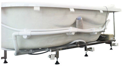 Image of EAGO AM124ETL-L 6 ft Right Drain Corner Acrylic White Whirlpool Bathtub for Two