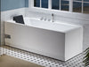 EAGO AM154ETL-R5 5 ft Acrylic White Rectangular Whirlpool Bathtub w/ Fixtures