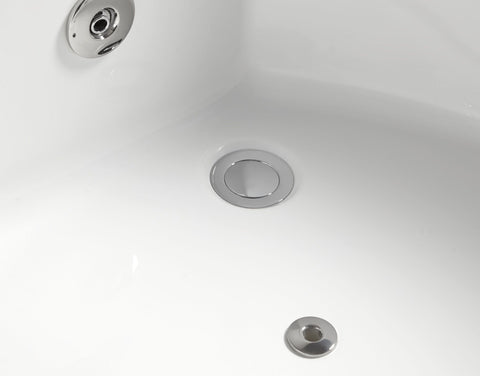 EAGO AM156ETL 5 ft Clear Corner Acrylic Whirlpool Bathtub for Two