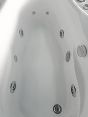EAGO AM175-L 57'' White Acrylic Jetted Whirlpool Bathtub W/ Fixtures
