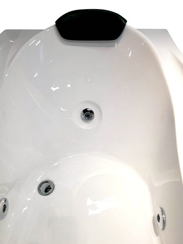 Image of EAGO AM189ETL-L 6 ft Right Drain Acrylic White Whirlpool Bathtub w/ Fixtures