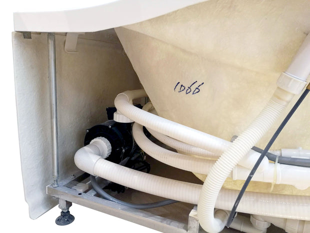 EAGO AM189ETL-L 6 ft Right Drain Acrylic White Whirlpool Bathtub w/ Fixtures