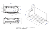 EAGO AM189ETL-L 6 ft Right Drain Acrylic White Whirlpool Bathtub w/ Fixtures