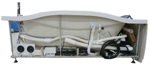 EAGO AM189ETL-R 6 ft Left Drain Acrylic White Whirlpool Bathtub w/ Fixtures