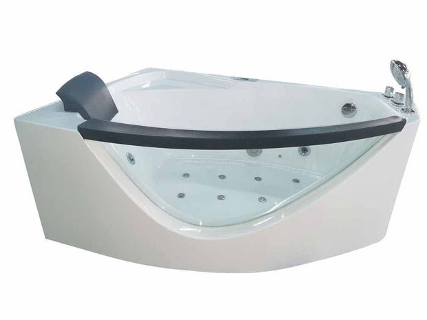 EAGO AM198ETL-R 5 ft Clear Rounded Right Corner Acrylic Whirlpool Bathtub