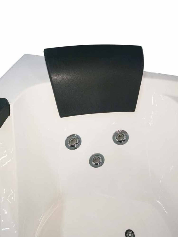 EAGO AM198ETL-R 5 ft Clear Rounded Right Corner Acrylic Whirlpool Bathtub