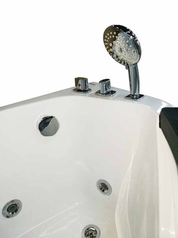 Image of EAGO AM198ETL-R 5 ft Clear Rounded Right Corner Acrylic Whirlpool Bathtub