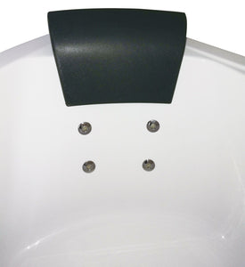 EAGO AM200 5' Rounded Modern Double Seat Corner Whirlpool Bath Tub with Fixtures
